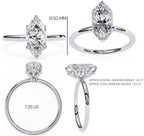 Elegant Diamond Central Stone Side Accent Ring