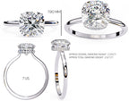 Radiant Central Stone Diamond Ring with Shimmering Side Accents