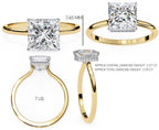 Elegant Central Stone Diamond Ring with Side Stone Brilliance