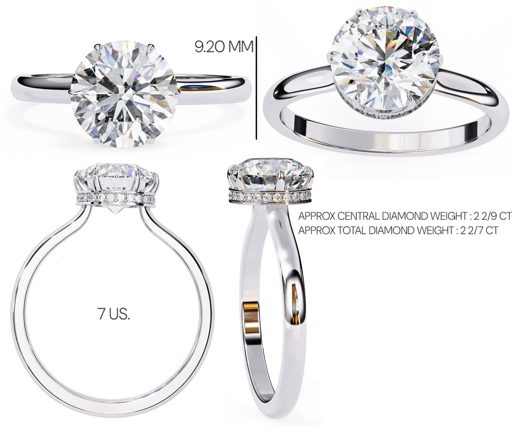 Elegant Central Stone Diamond Ring with Radiant Side Accents