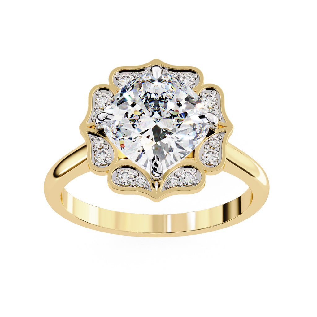 Elegant Diamond Central Stone Ring