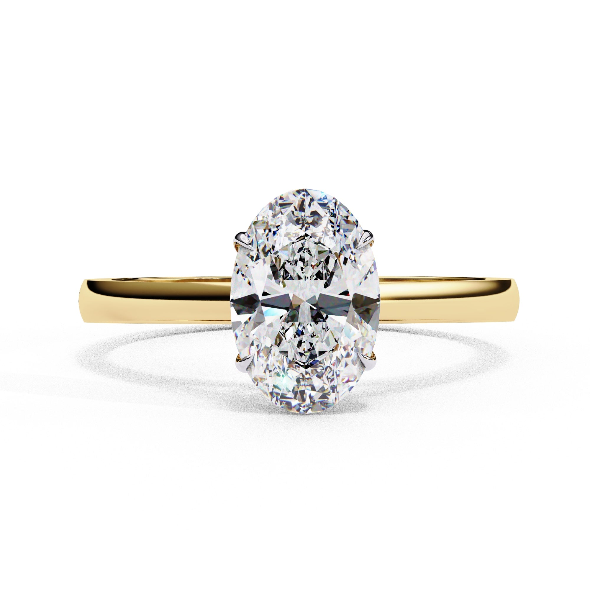 Elegant Solitaire Central Stone Ring