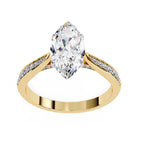 Elegant Central Stone Brilliance Ring with Shimmering Side Accents