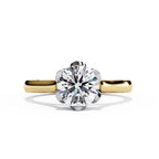 Elegant Radiant Central Stone Ring with Shimmering Side Accents