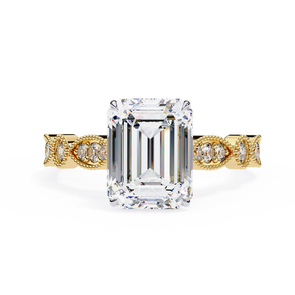 Elegant Central Stone Diamond Ring with Side Accents