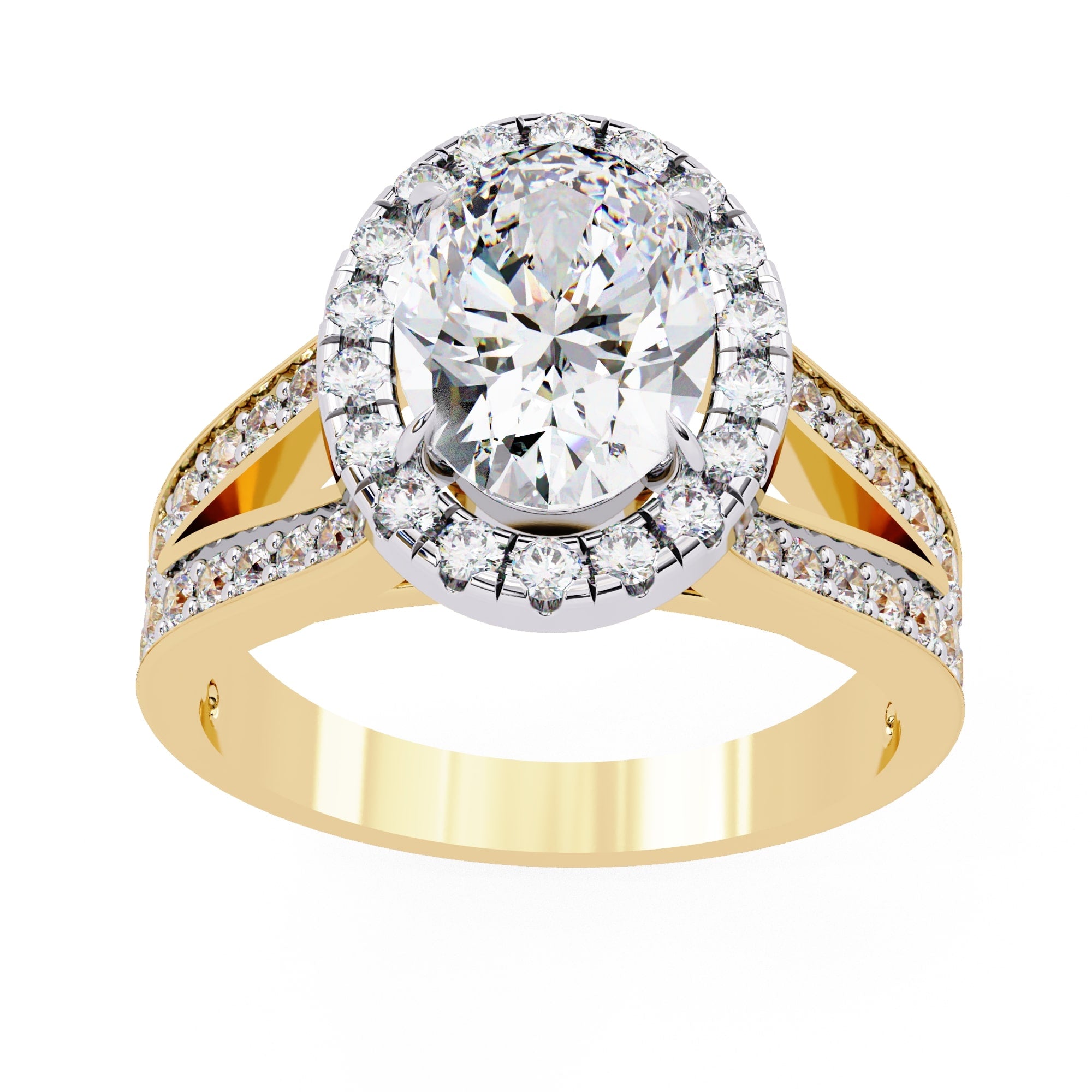 Elegant Diamond Side Stone Brilliance Ring