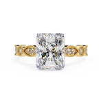 Elegant Side Stone Diamond Central Ring