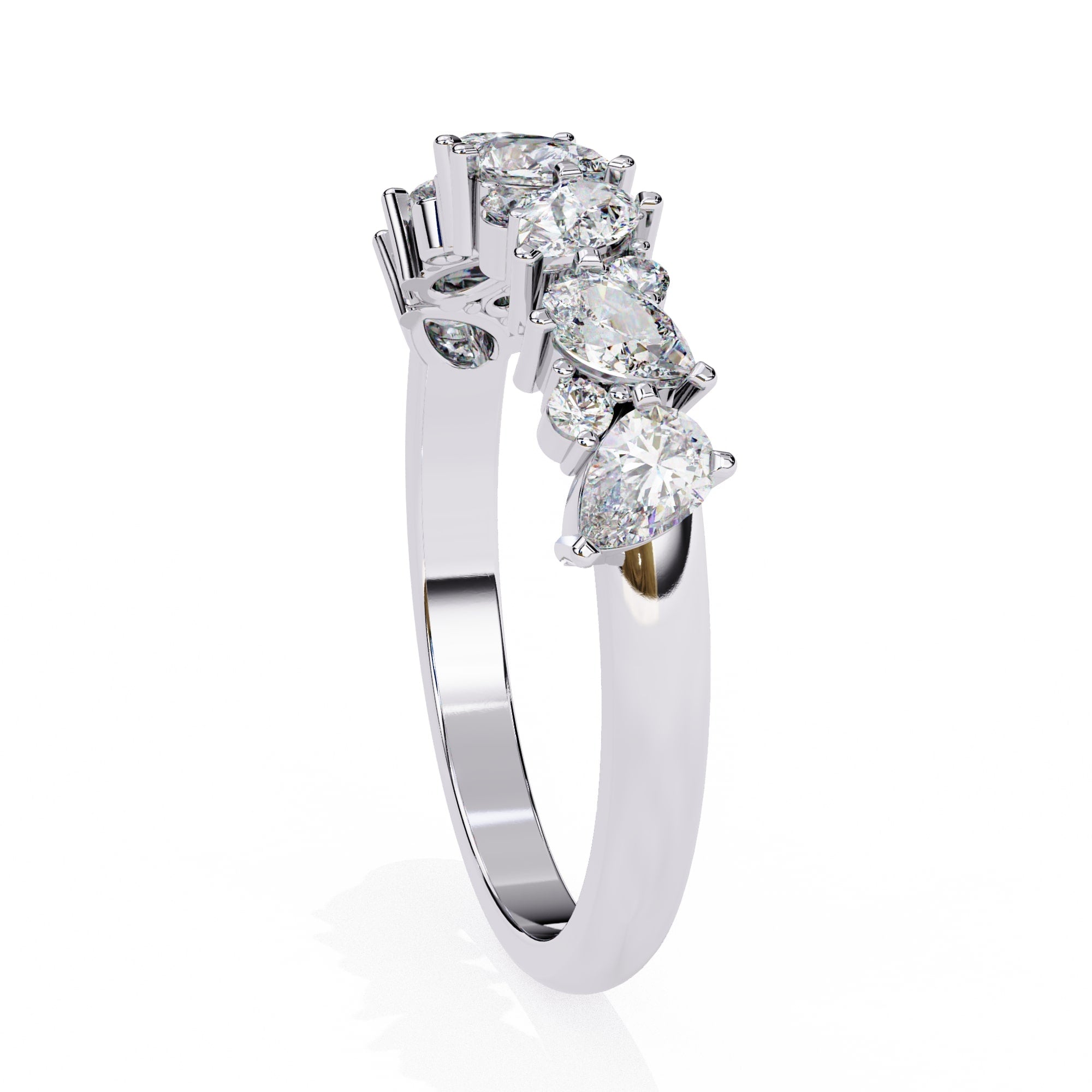 Elegant Diamond Side Stone Brilliance Ring