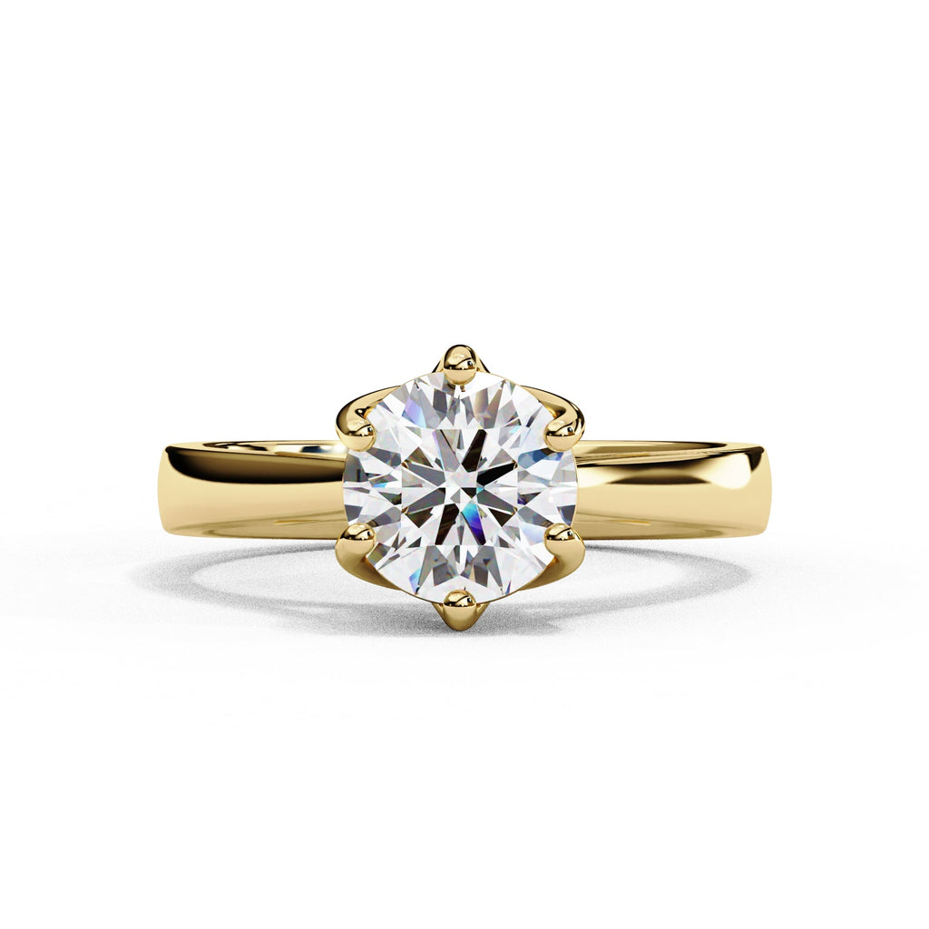 Elegant Central Stone Diamond Ring with Radiant Side Accents