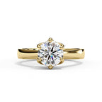 Elegant Central Stone Diamond Ring with Radiant Side Accents