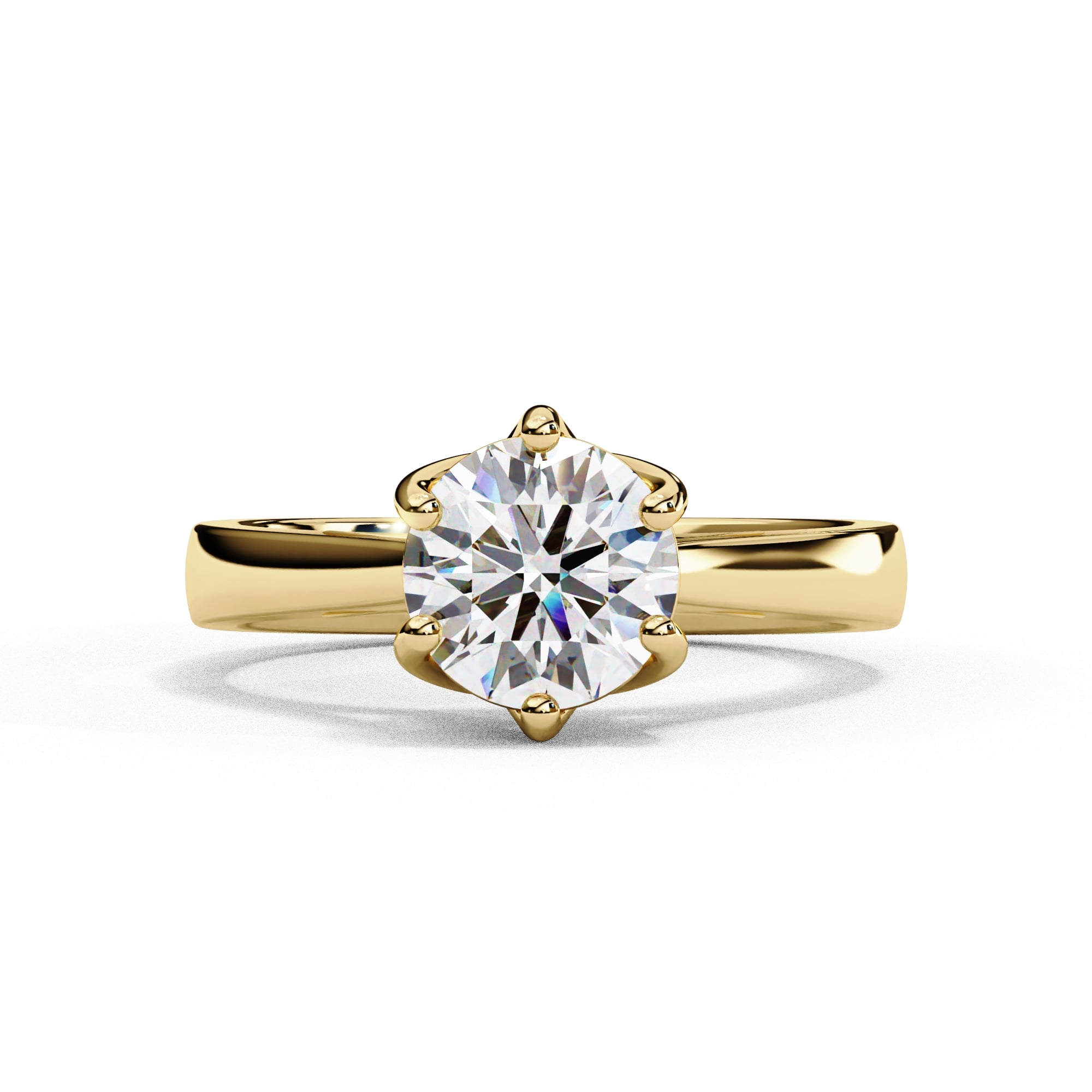 Elegant Central Stone Diamond Ring with Radiant Side Accents