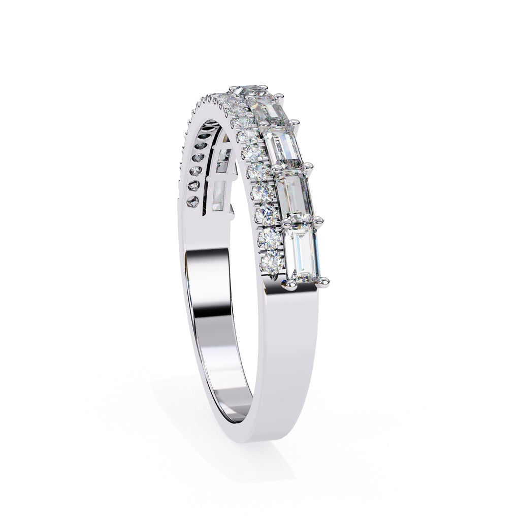 Elegant Diamond Side Stone Brilliance Ring
