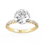 Radiant Central Brilliance Side Stone Ring