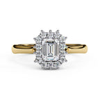 Elegant Central Stone Diamond Halo Ring