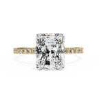 Radiant Central Stone Diamond Halo Ring