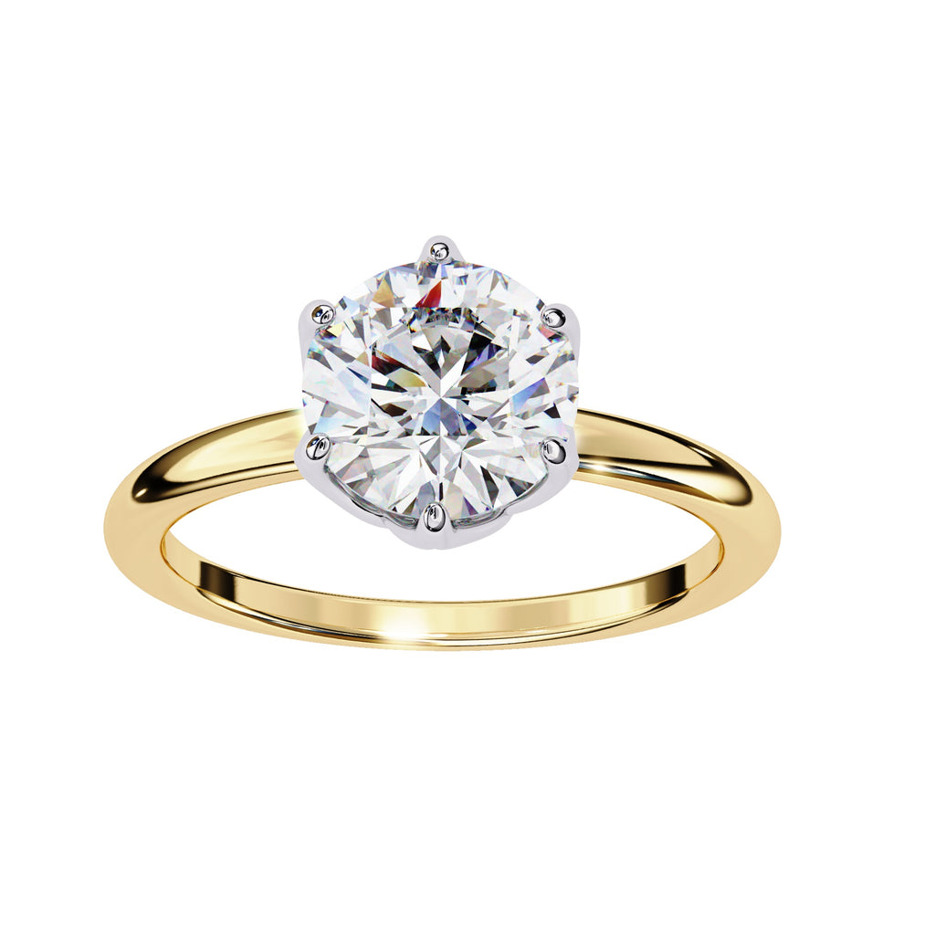 Elegant Central Stone Diamond Ring with Side Accents