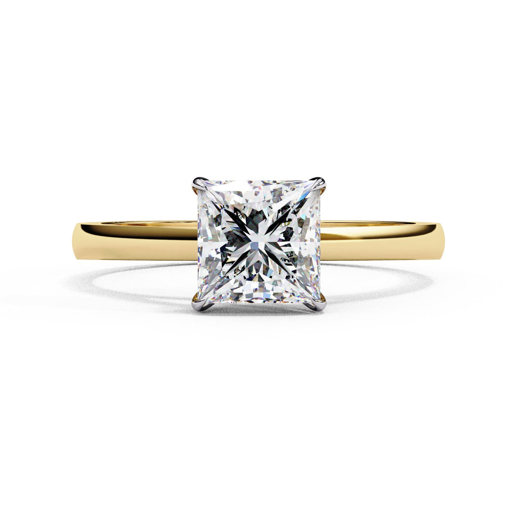 Elegant Solitaire Central Stone Ring