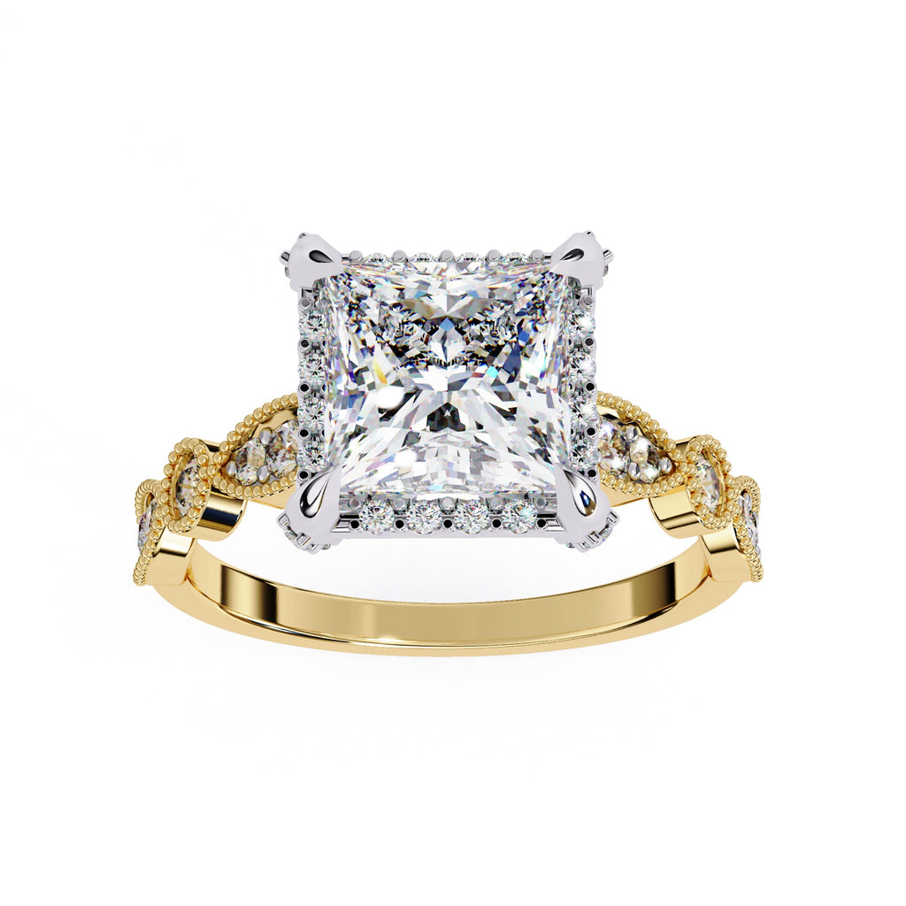 Elegant Diamond Side Stone Brilliance Ring