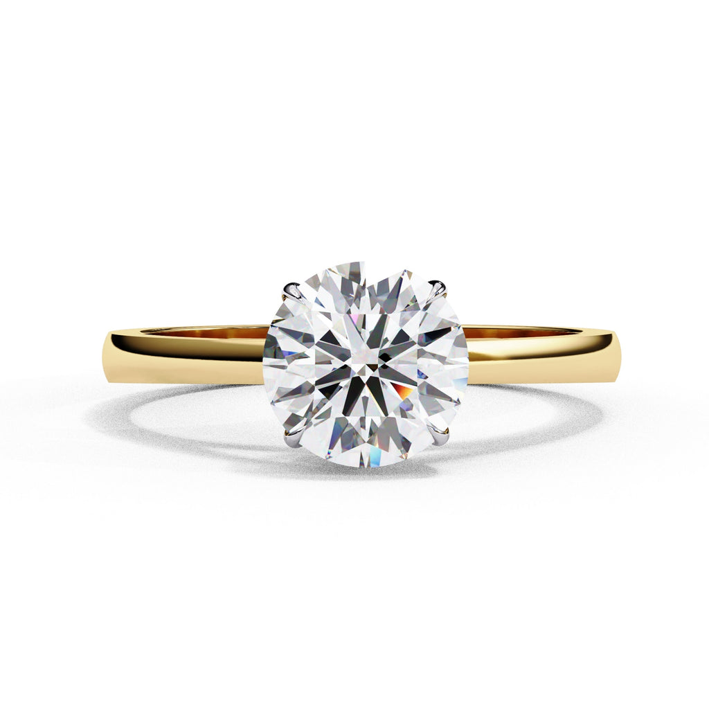 Elegant Solitaire Central Stone Ring