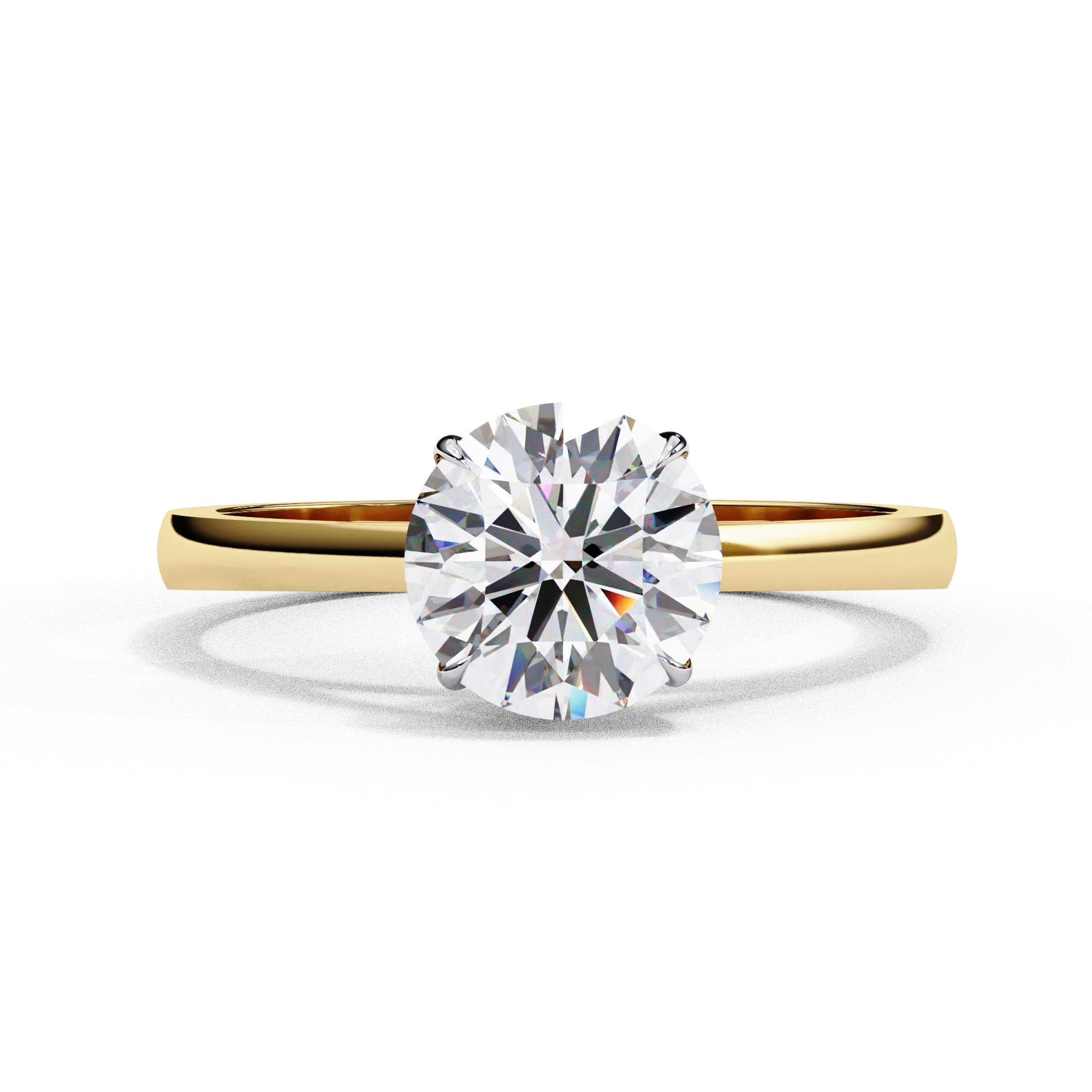 Elegant Solitaire Central Stone Ring