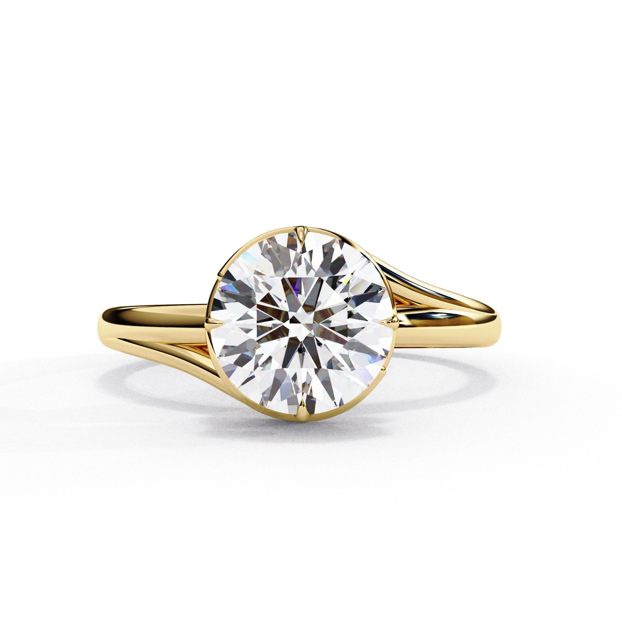 Elegant Central Stone Solitaire Ring