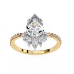 Elegant Central Stone Diamond Ring with Side Accents