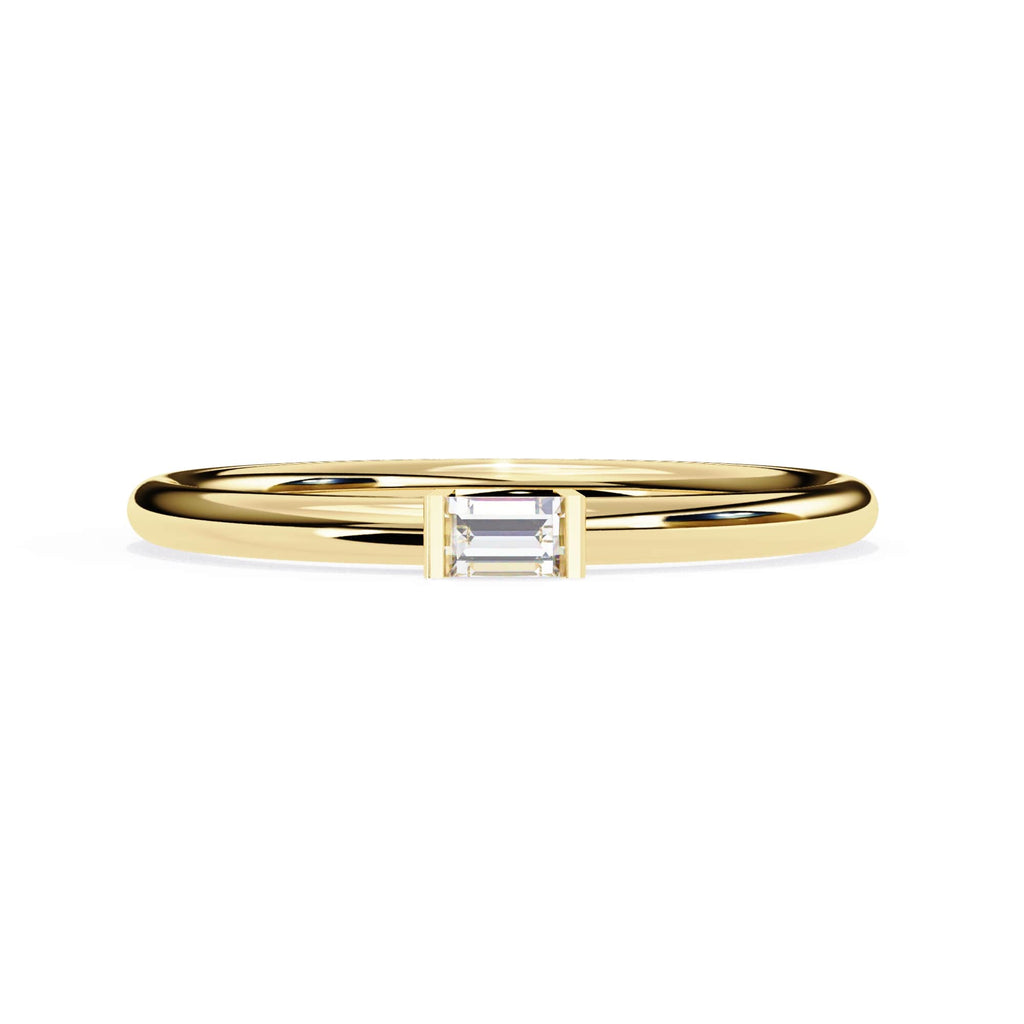 Radiant Solitaire Central Stone Ring