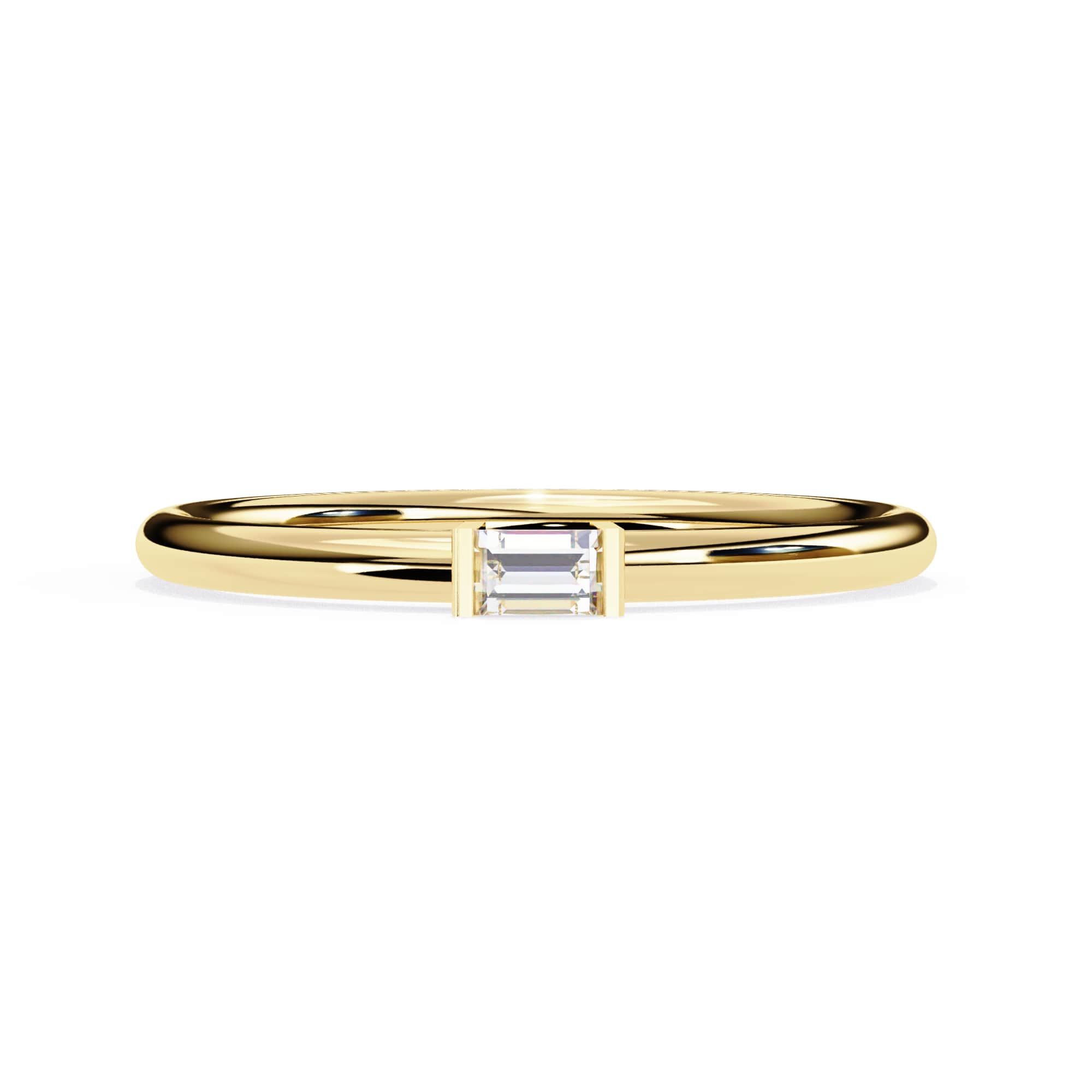 Radiant Solitaire Central Stone Ring