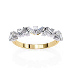 Radiant Diamond Side Stone Eternity Ring