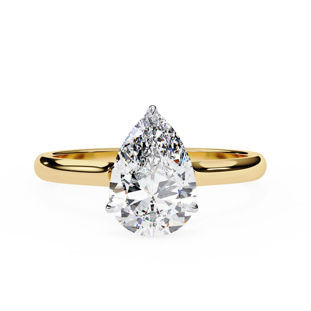 Elegant Central Stone Diamond Halo Ring
