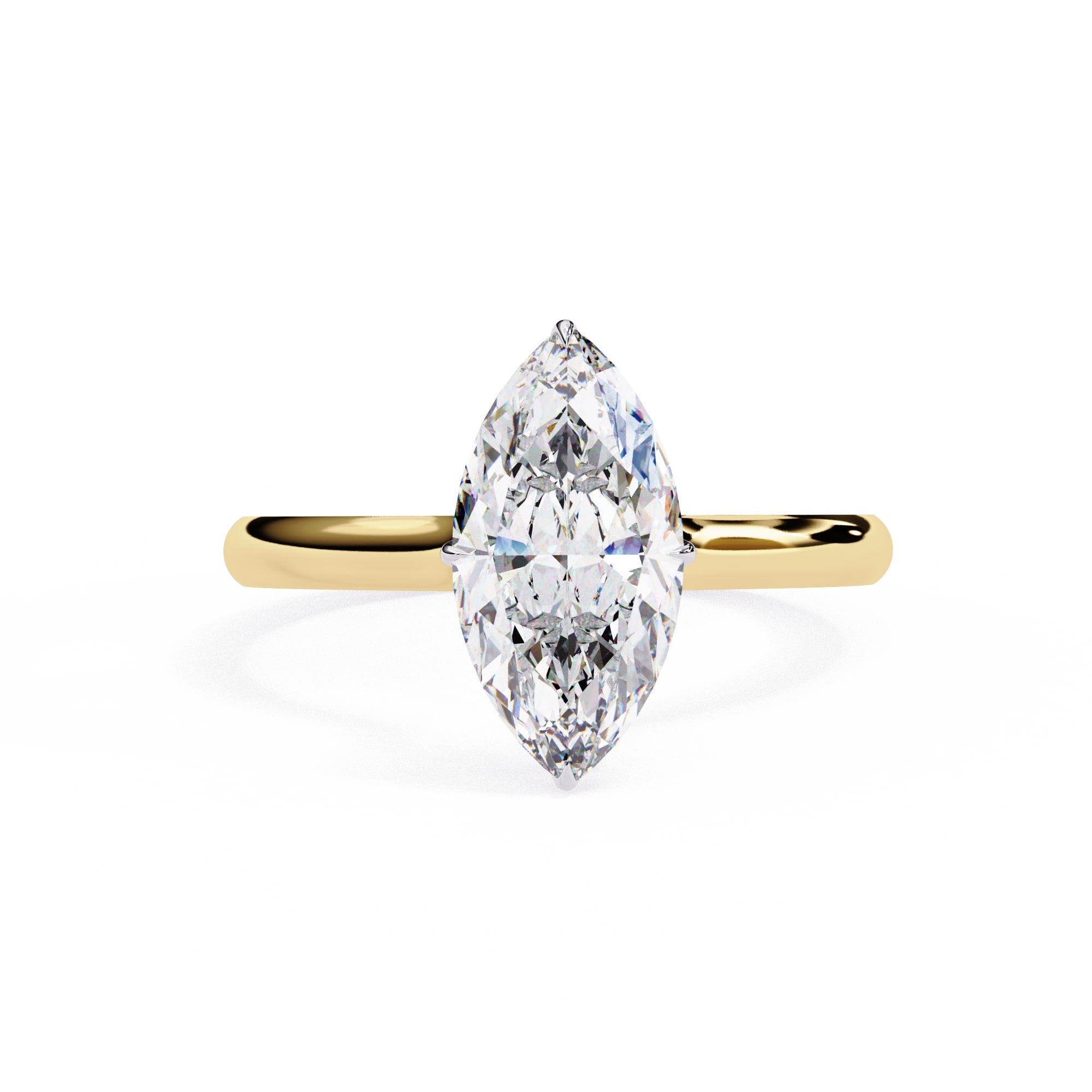 Radiant Central Stone Diamond Ring with Shimmering Side Accents