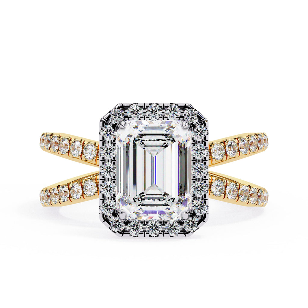 Elegant Diamond Central Stone Ring with Side Accents