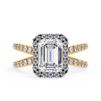 Elegant Diamond Central Stone Ring with Side Accents