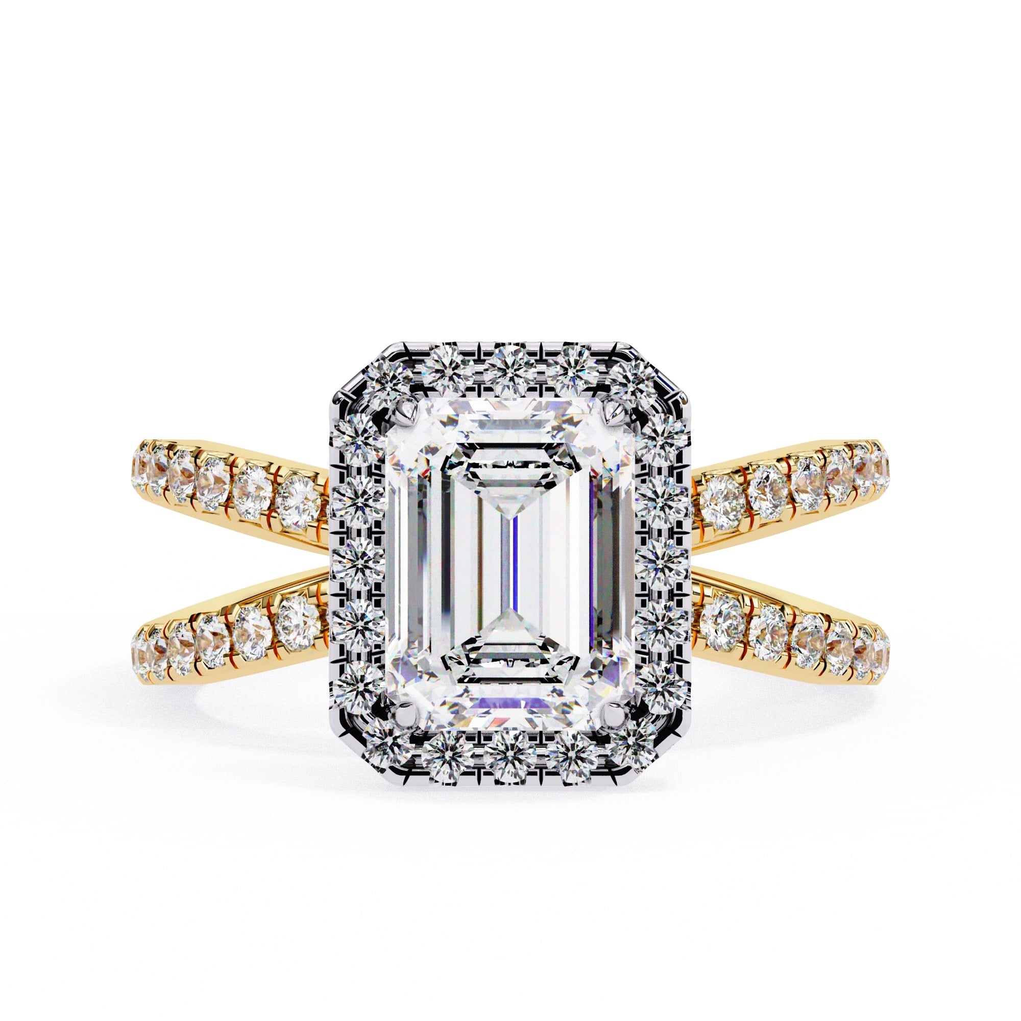 Elegant Diamond Central Stone Ring with Side Accents