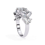 Radiant Brilliance Side Stone Diamond Ring