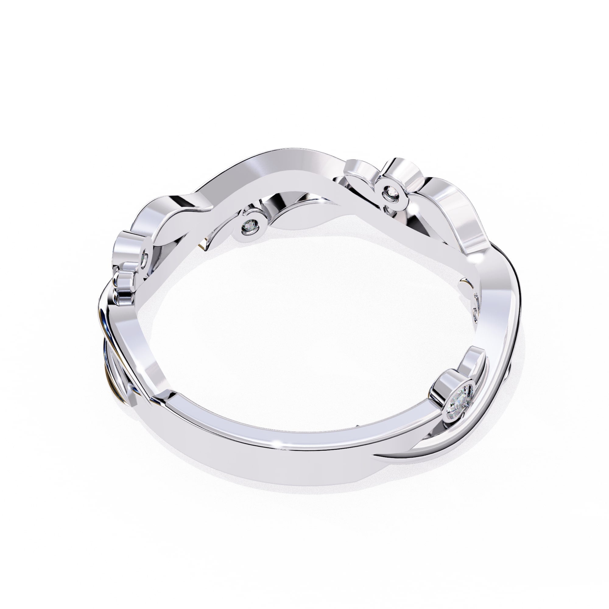 Elegant Diamond Side Stone Brilliance Ring