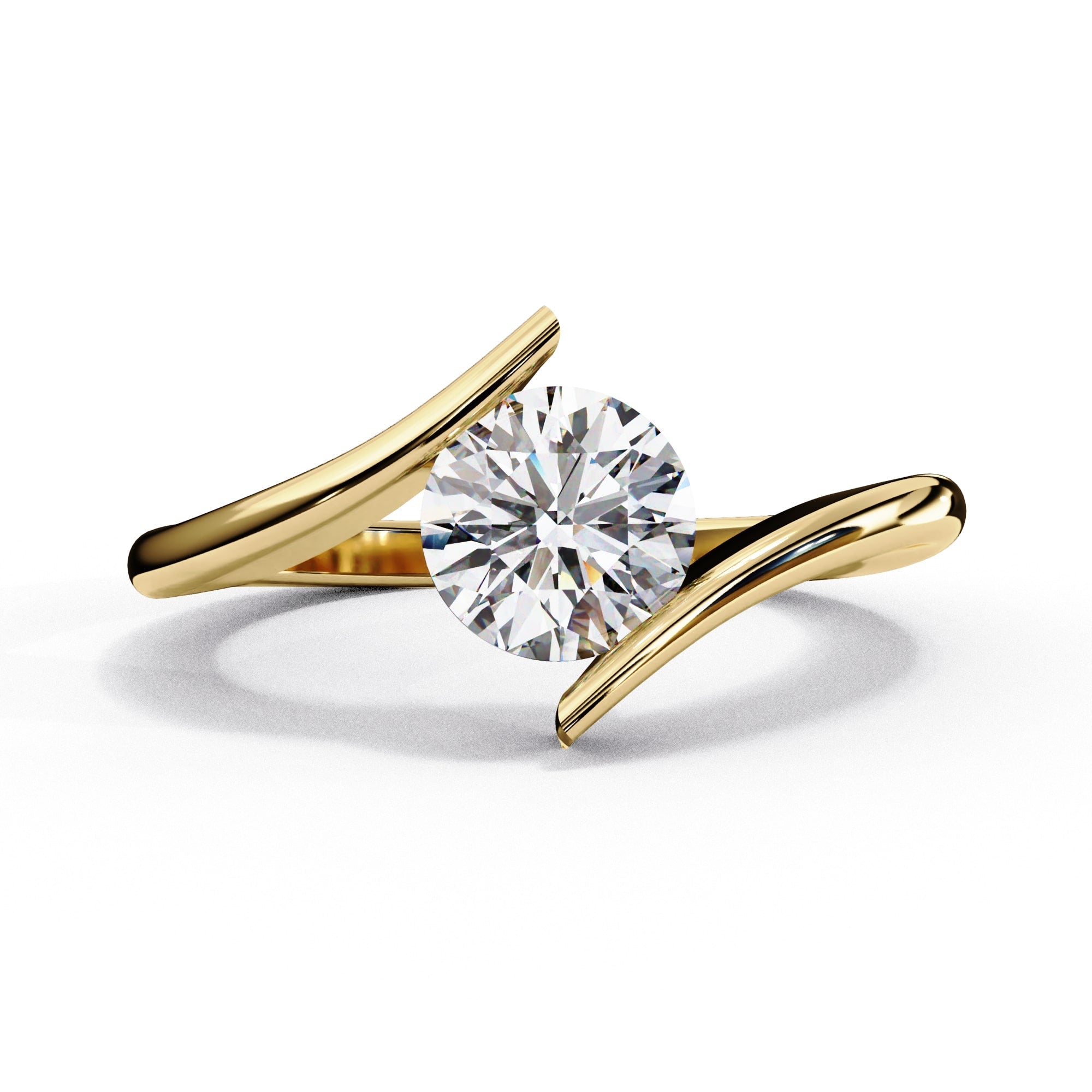 Brilliant Solitaire Diamond Engagement Ring with Timeless Central Stone Setting