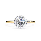 Elegant Diamond Center Stone Ring with Side Accents