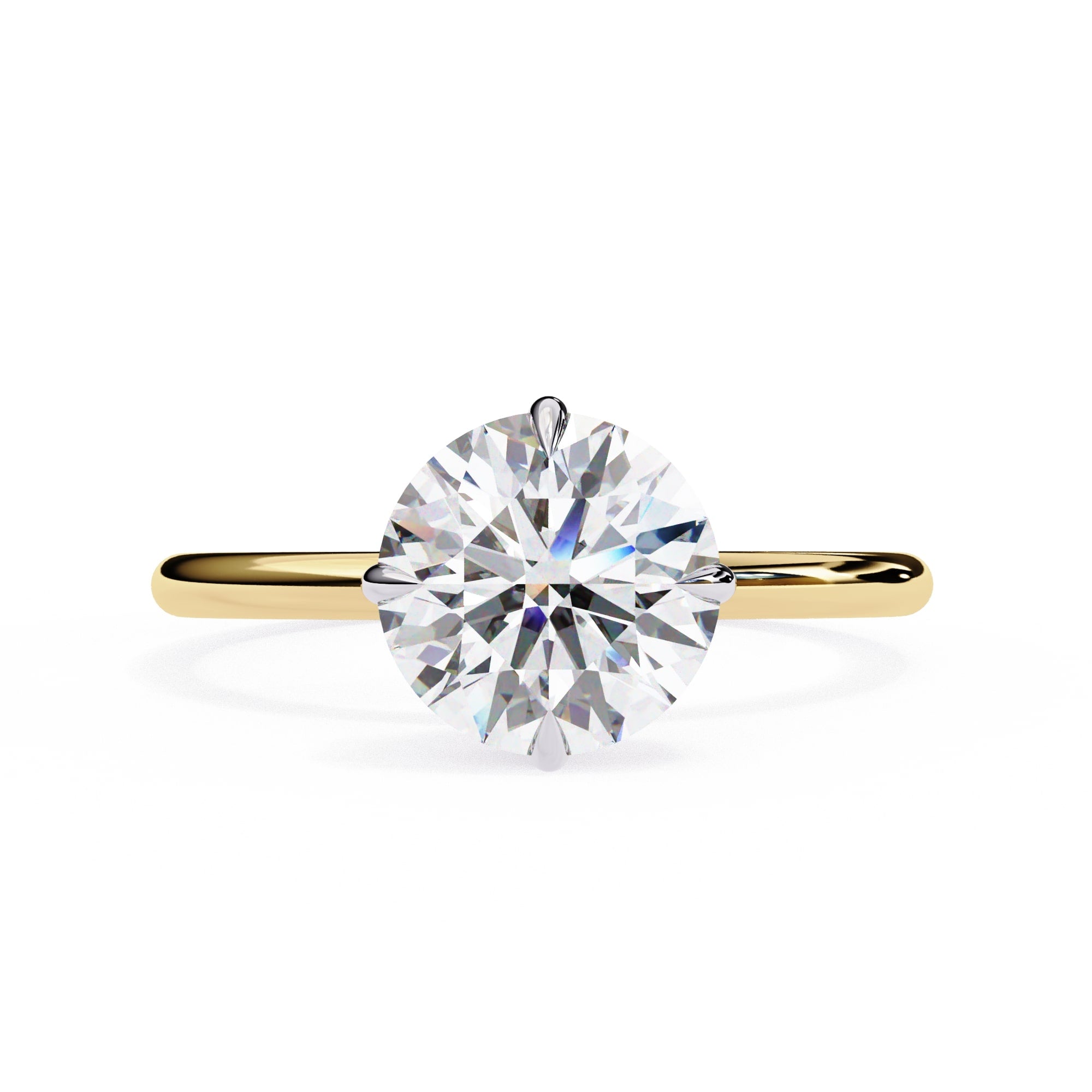 Elegant Diamond Center Stone Ring with Side Accents