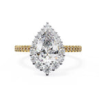 Radiant Central Stone Diamond Side Accent Ring