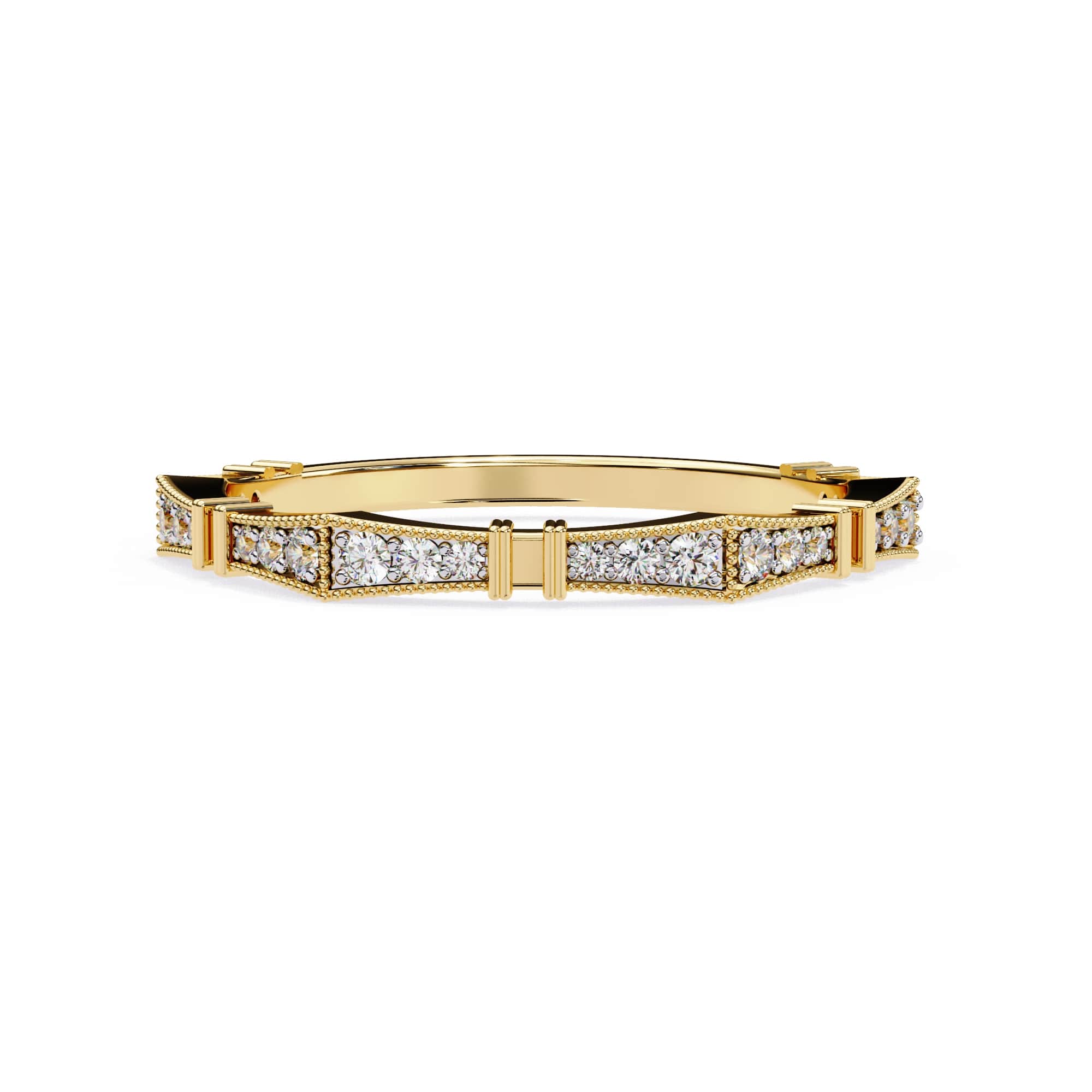 Elegant Diamond Side Stone Brilliance Ring