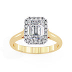 Elegant Central Stone Diamond Ring with Side Accents