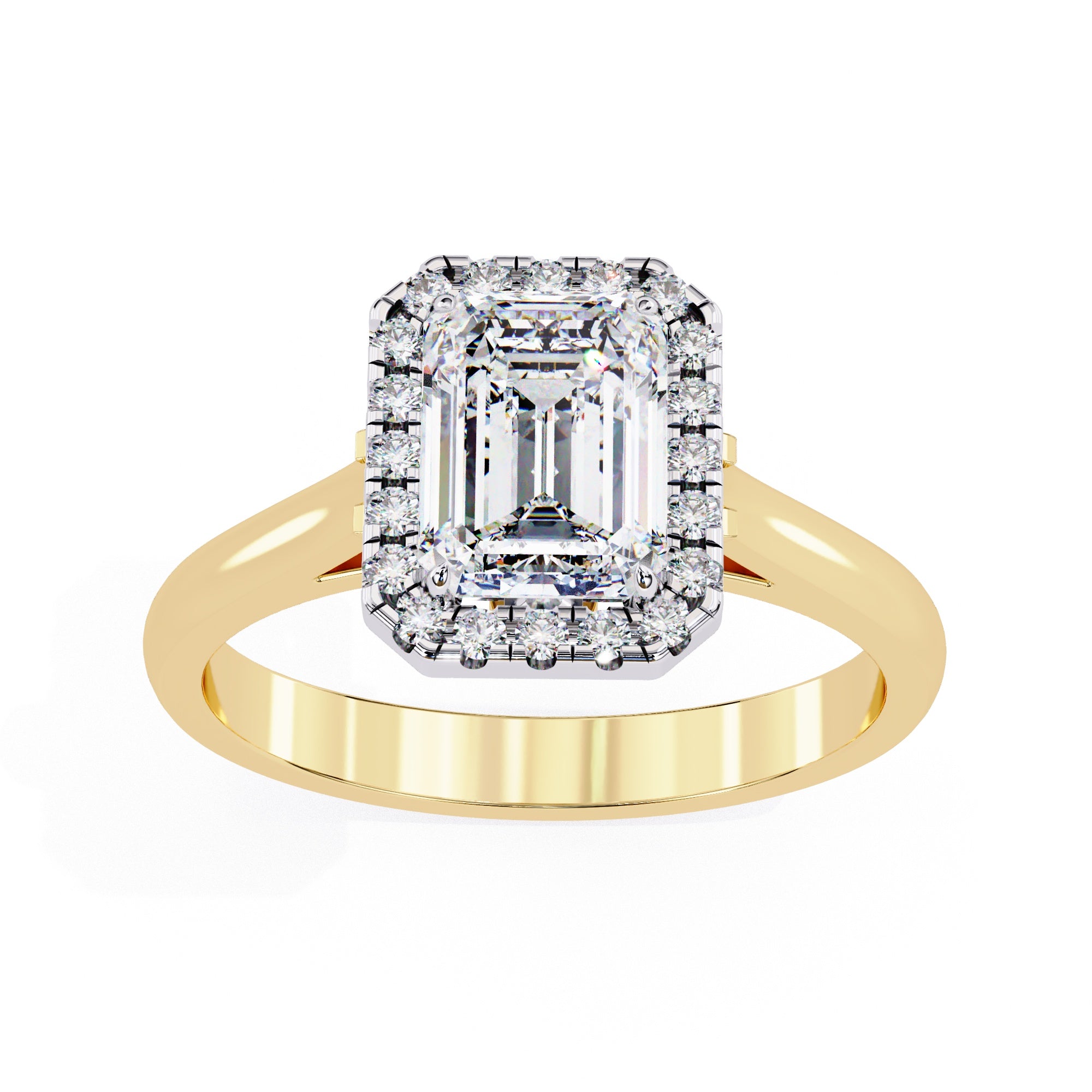 Elegant Central Stone Diamond Ring with Side Accents