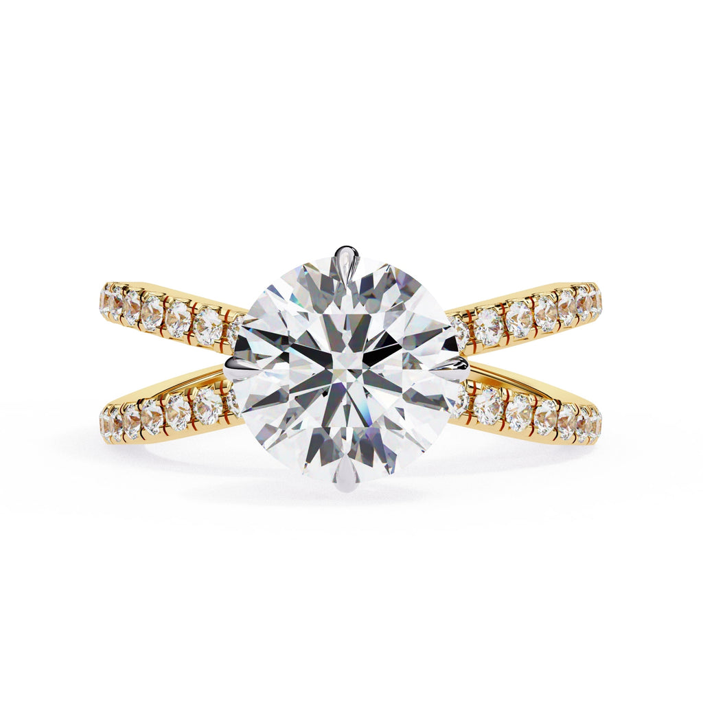 Elegant Central Stone Diamond Ring with Side Accents
