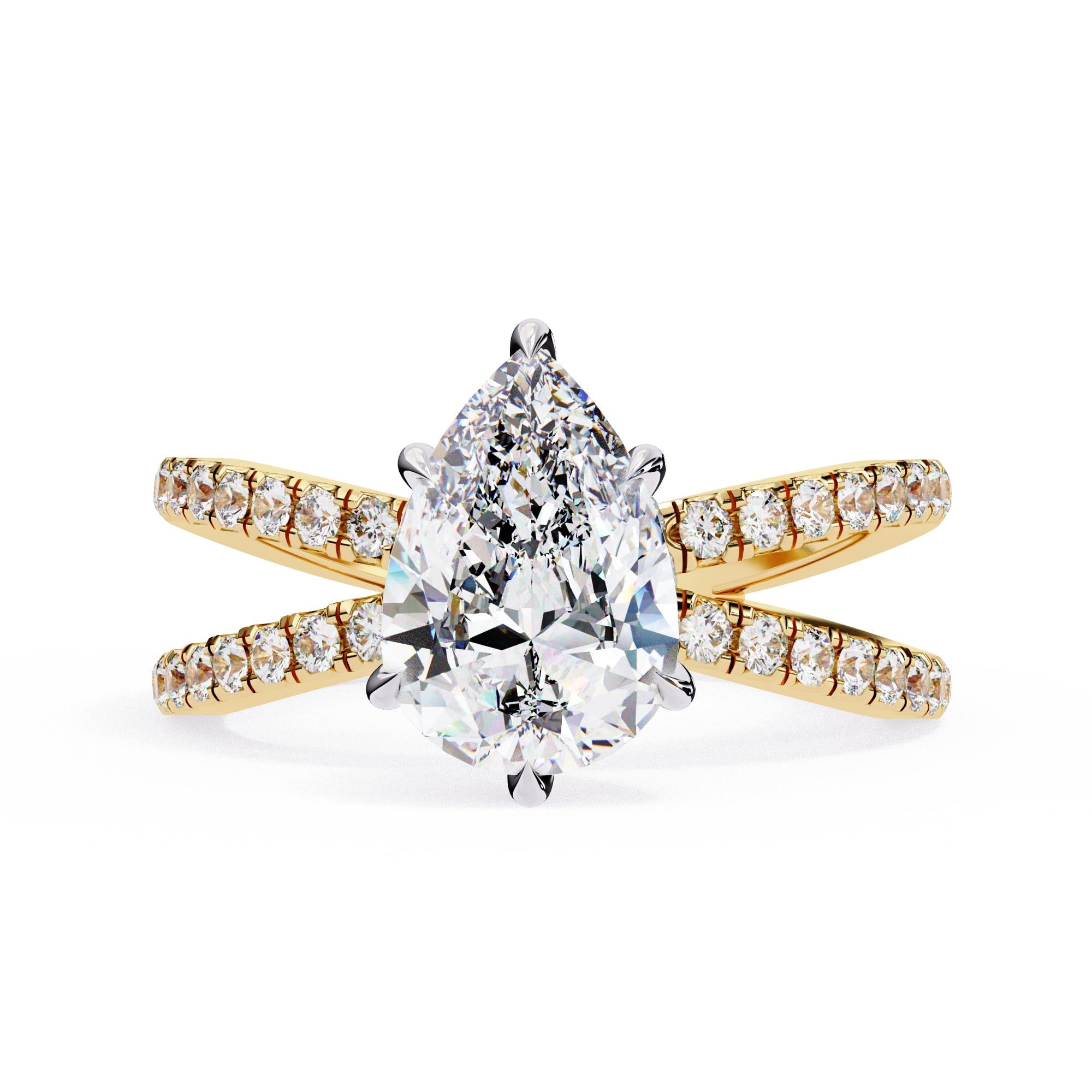 Elegant Diamond Central Stone Ring
