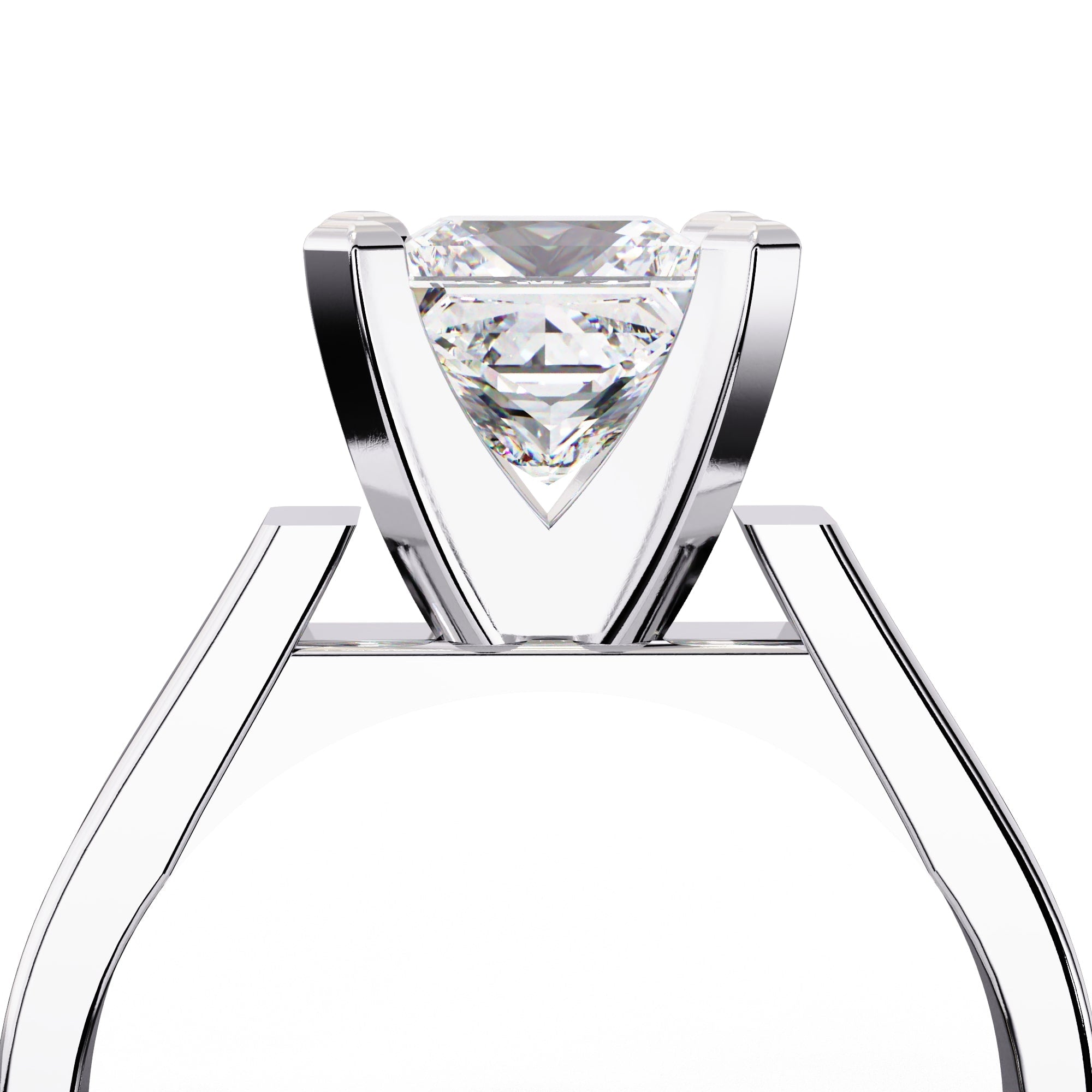 Elegant Central Stone Solitaire Ring