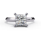 Radiant Solitaire Central Stone Diamond Ring
