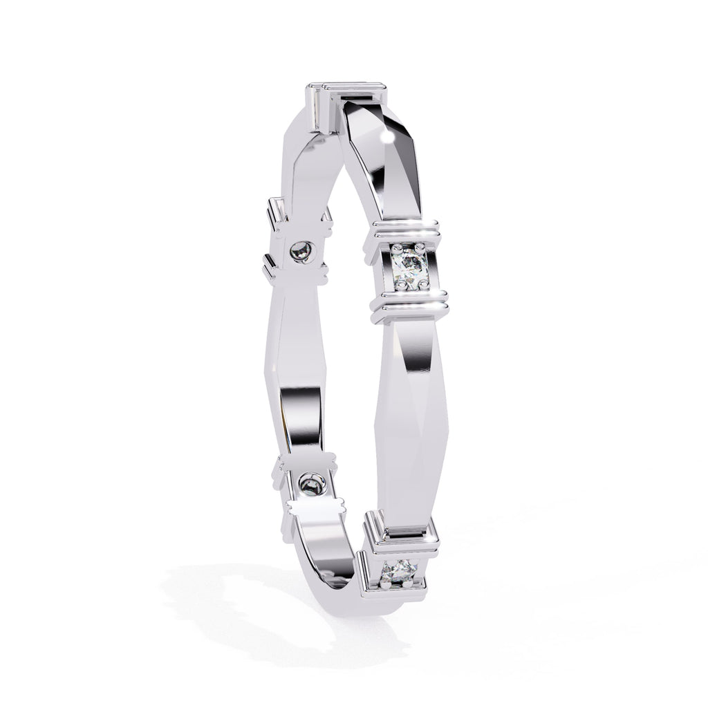 Elegant Diamond Side Stone Brilliance Ring
