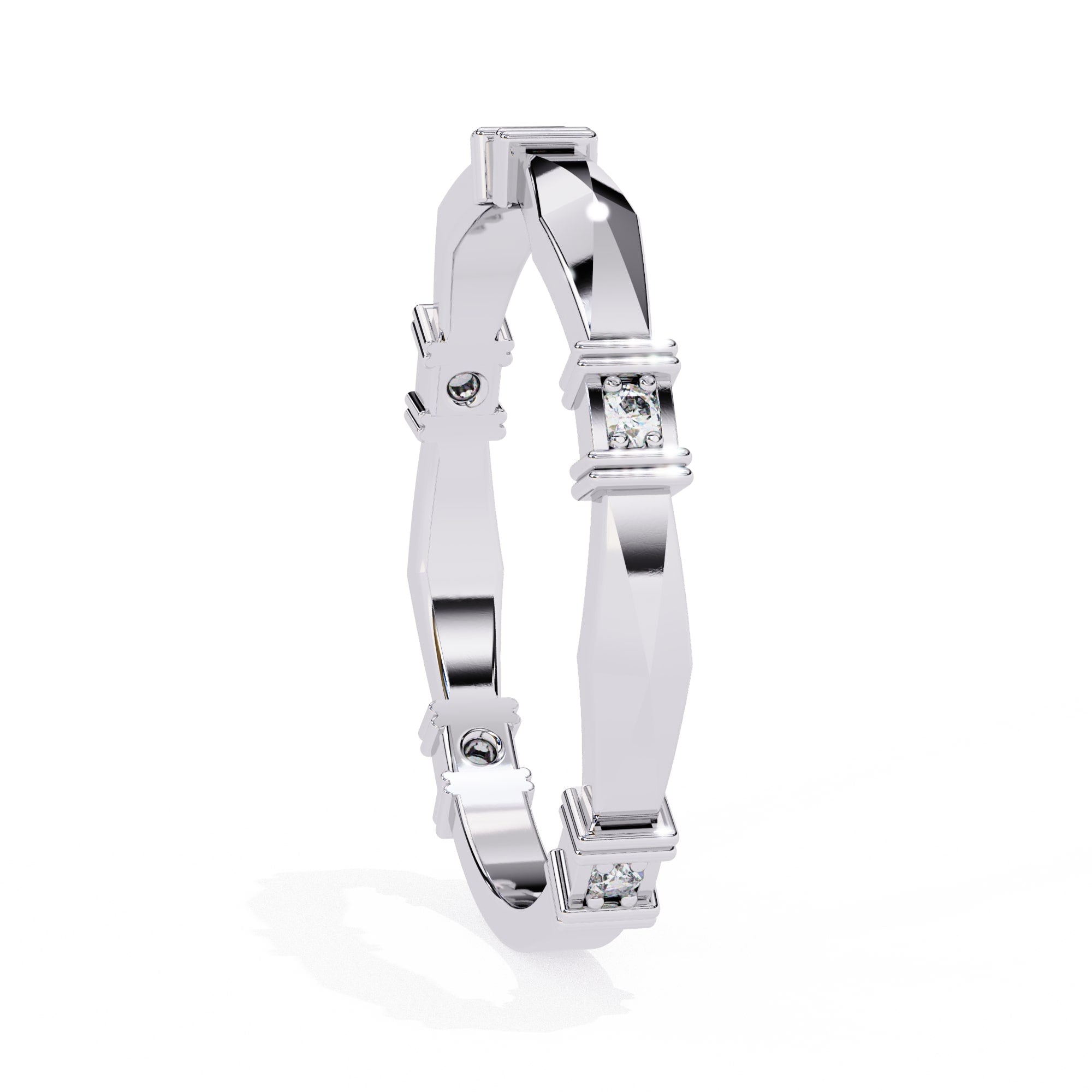 Elegant Diamond Side Stone Brilliance Ring
