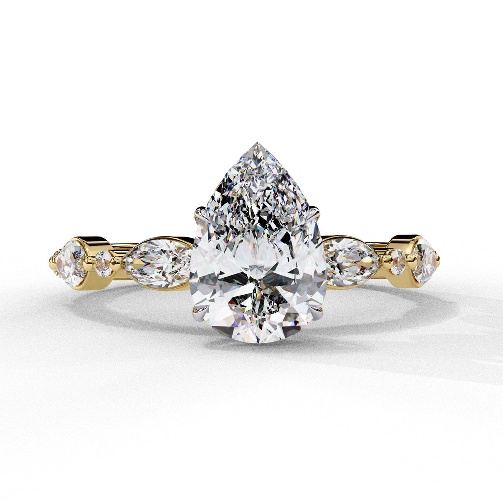 Radiant Brilliance Central Stone Diamond Ring